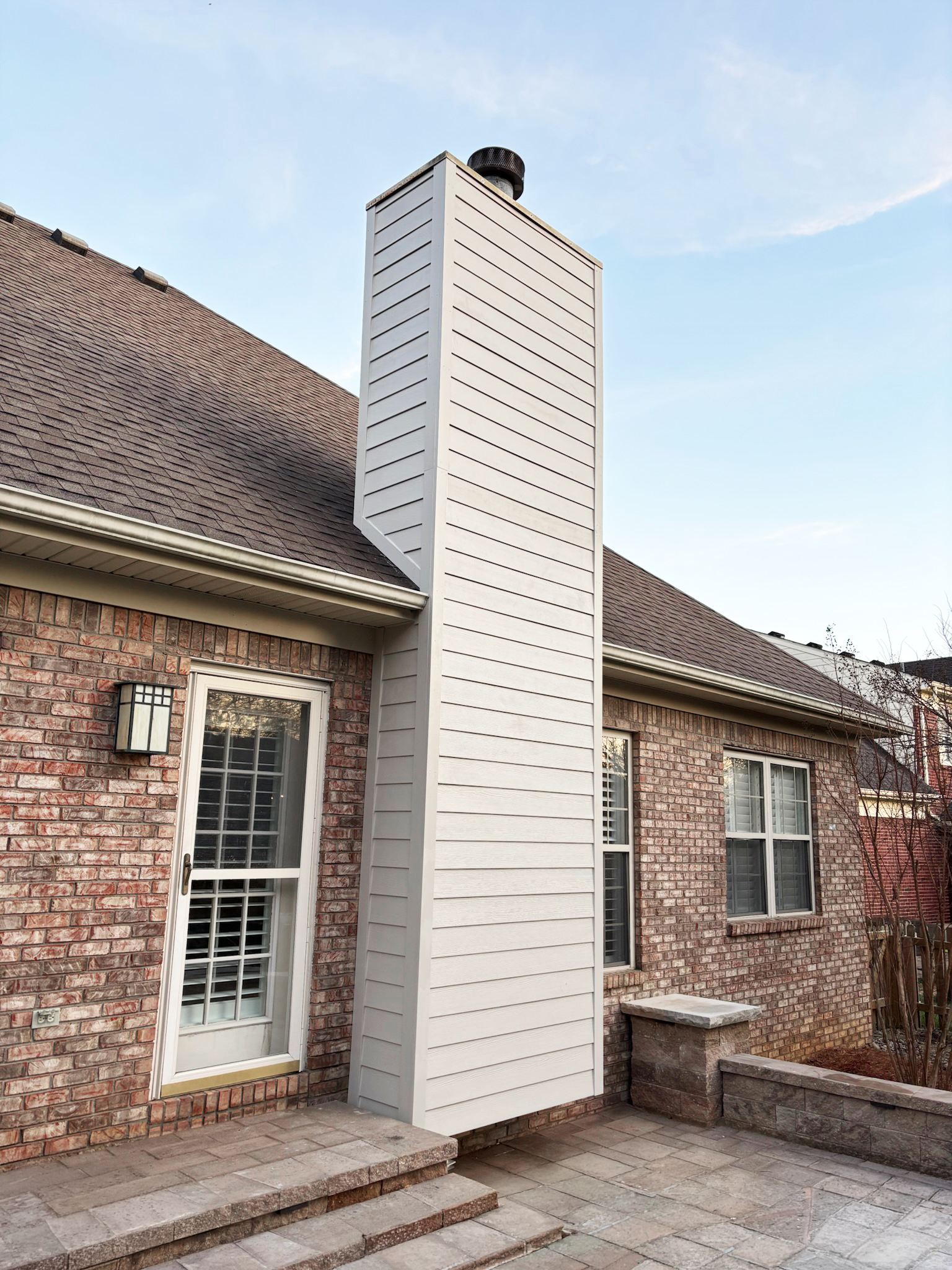 wood chimney chase Exterior Siding_1