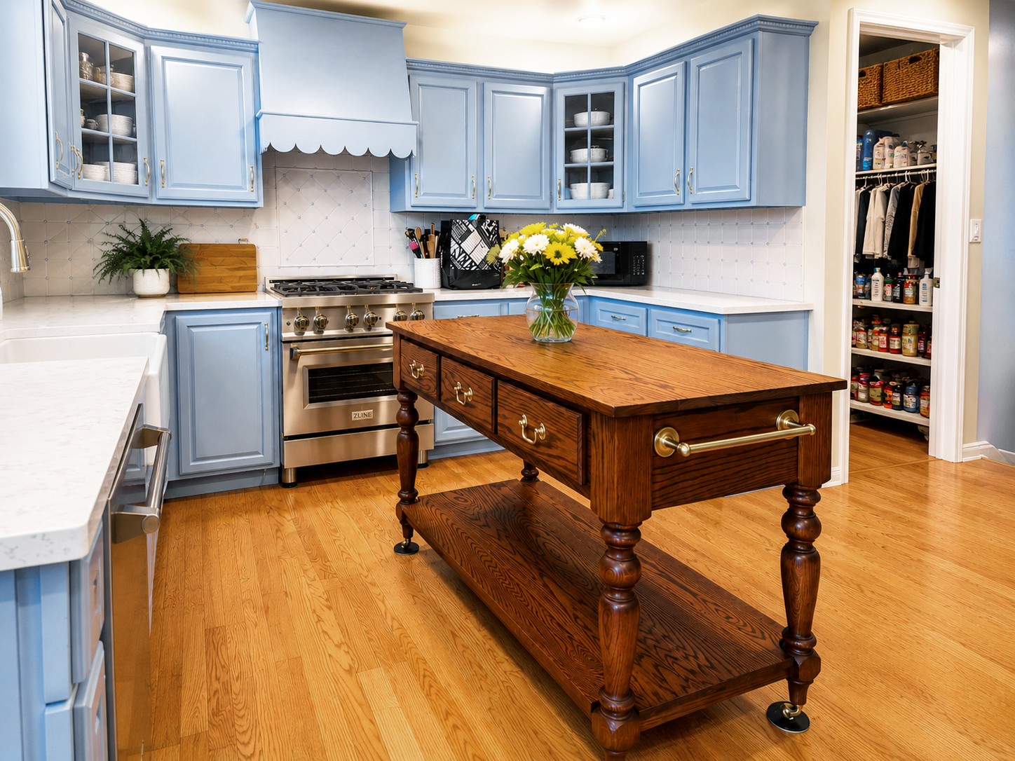 Farmhouse custom kitchen island_2